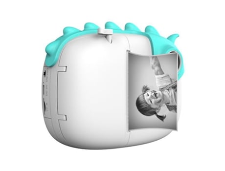 TECHKIDZ Máquina Fotográfica para Crianças com Wi-Fi e Impressão Instantânea Modelo Dragon Branco / Azul