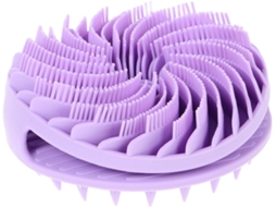 Escova Esfoliante De Silicone Dupla Face Imikeya, Roxa, Compacta E Leve, Para Banho, Esfoliação E Limpeza Profunda Dos