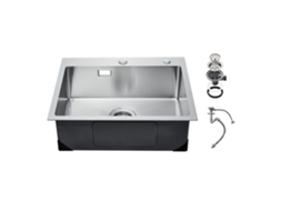 Pia De Cozinha Inox 68x45cm Com Canto R10º E Amortecimento Tekmaquinas