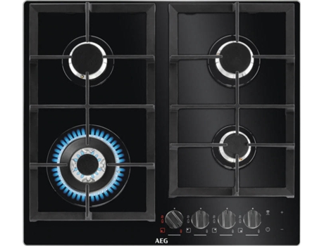 Placa de Gás AEG Hob2Hood HKB64540NB (Gás Natural - 56 cm - Preto) — Gás Natural | Largura: 56 cm