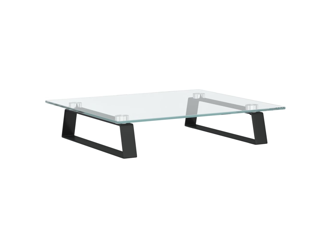 VIDAXL Suporte para Monitor 40X35X8 Cm Vidro Temperado e Metal Preto