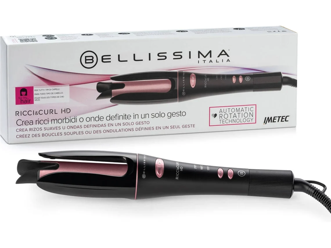 Modelador de Cabelo BELLISSIMA ROTATIVO RICCI&CURL (40 W - 3 Níveis de temperatura)