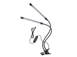 Lâmpada De Crescimento Led De 2 Cabeças Com Clip, 5v 8w, Luz Vermelha E Azul, 5 Níveis De Brilho, Modos De Espectro, Temporizador 3/6/12h, Usb