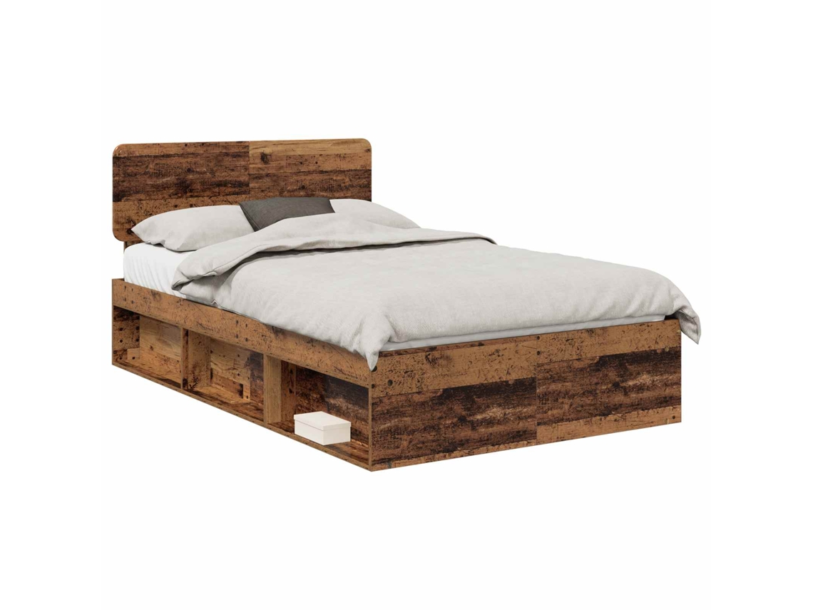 Estrutura da Cama com Cabeceira Madeira Antiga 120x190 cm MAISON EXCLUSIVE