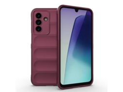Capa Halinuia Para Samsung Galaxy A17 5g Magic Shield Tpu Flanela Vermelho Vinho (proteção Integral, Interior Em Flanela)