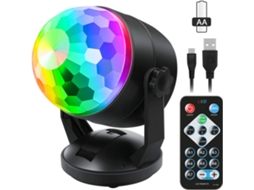 Luzes De Festa Ativadas Por Som Portátil, Interior E Exterior, Alimentado Por Bateria/Usb, Bola De Discoteca, Luz Estroboscópica De Karaokê CHRUI