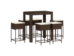 Garden Bar Set, Garden Bar Sets Vidaxl Marrom Rattan / Vime (100 X 60.5 X 110.5 Cm)