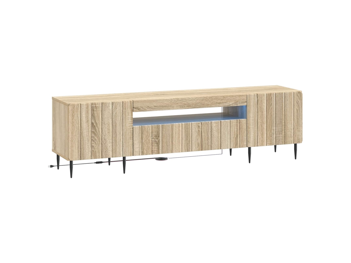 Vidaxl Gabinete De Tv Led Carvalho Sonoma Derivados De Madeira