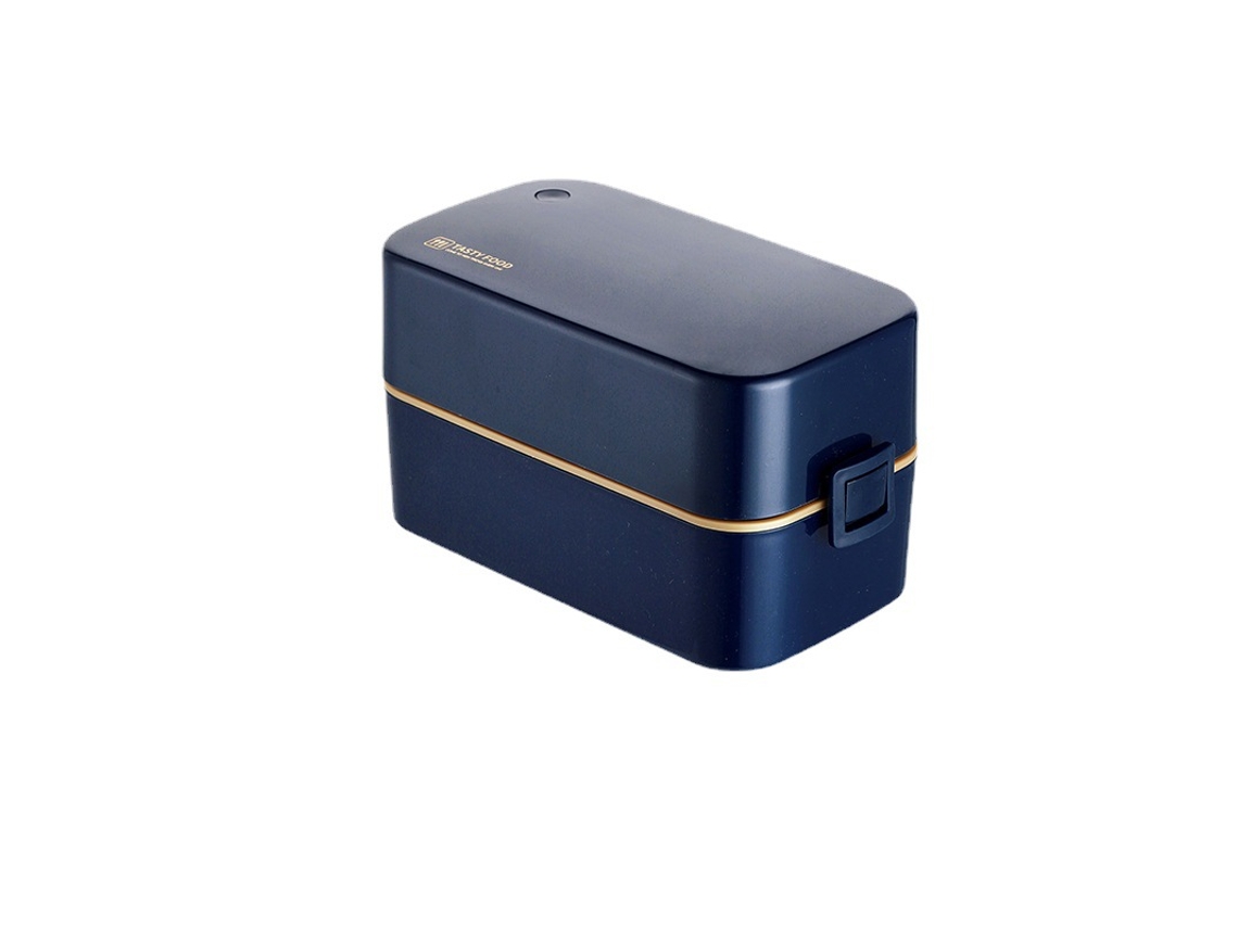Marmita Bento De Duas Camadas Com Bolsa Térmica, Talheres, Almoço