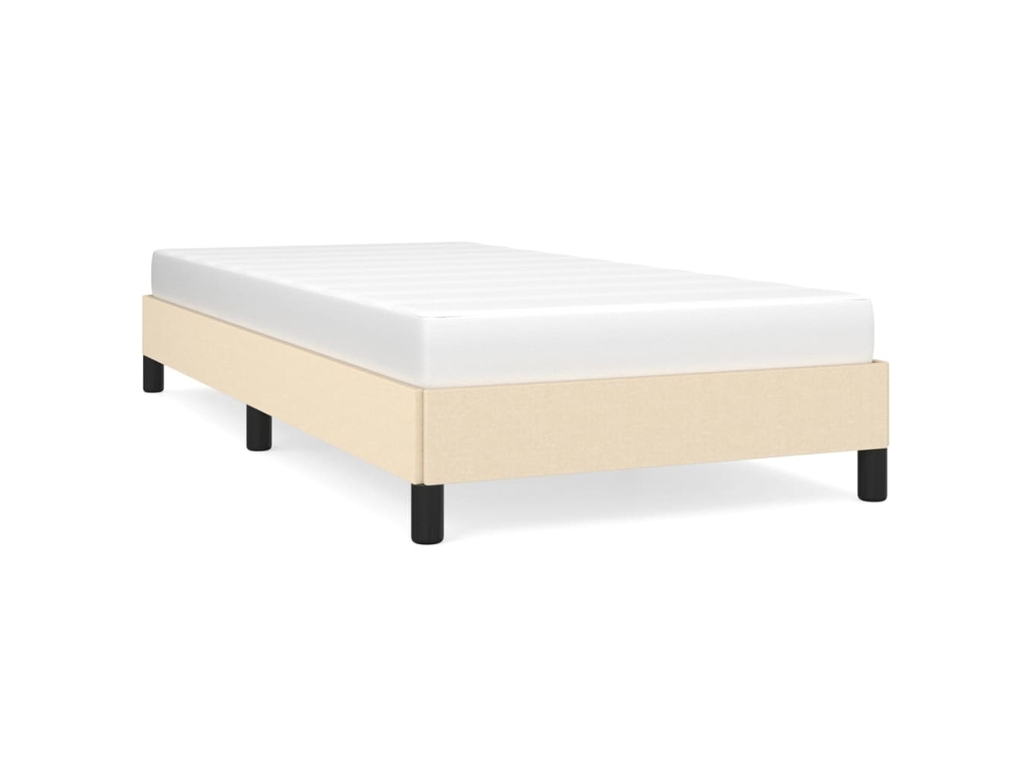 Bed Frame, Bed Frames Vidaxl Creme Tecido (100 X 200 Cm)