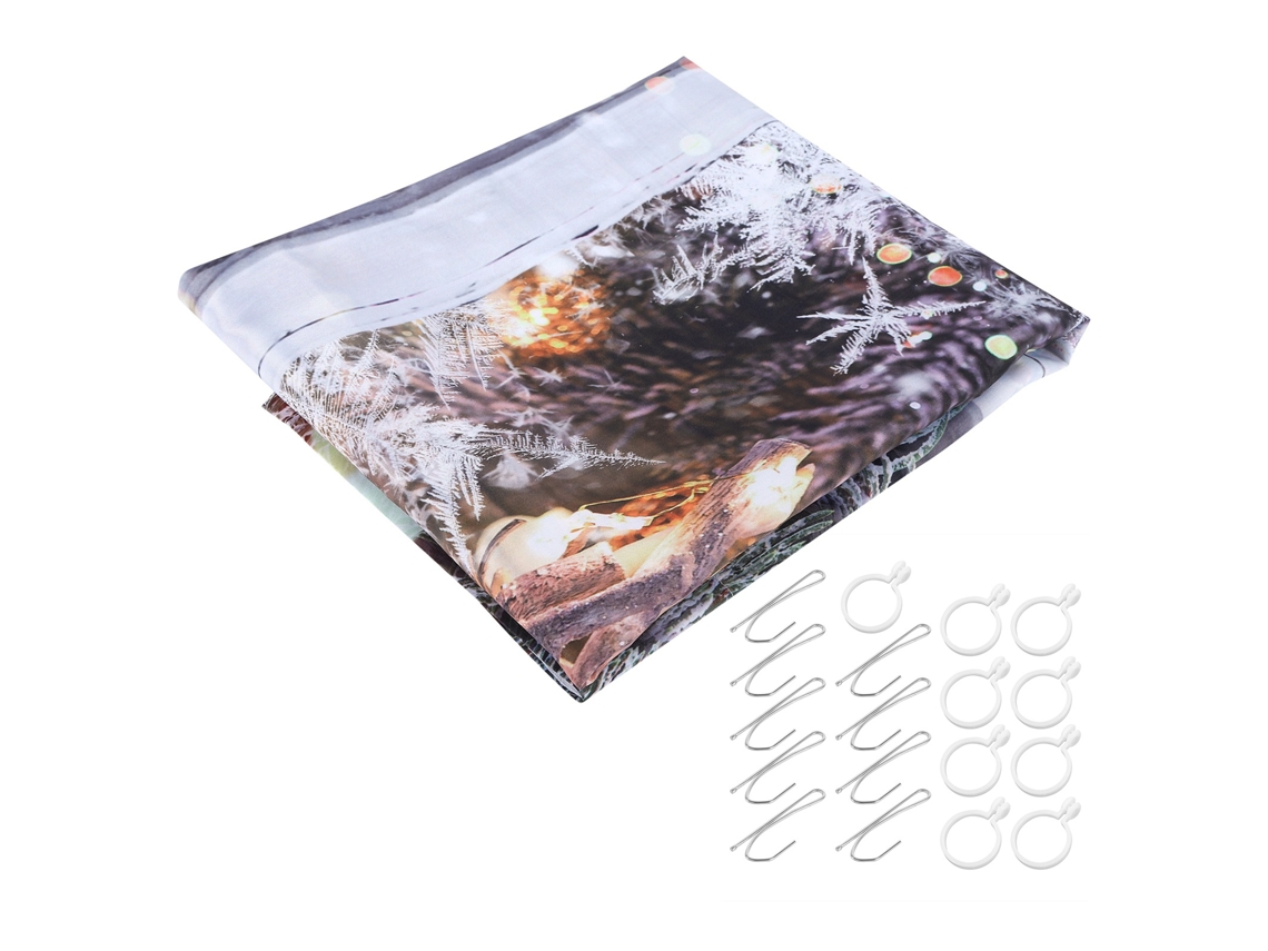 Laxiscreed Cortina Natal À Prova D'água Para Janelas, Decoração Festiva De Casa E Sala 150x166cm
