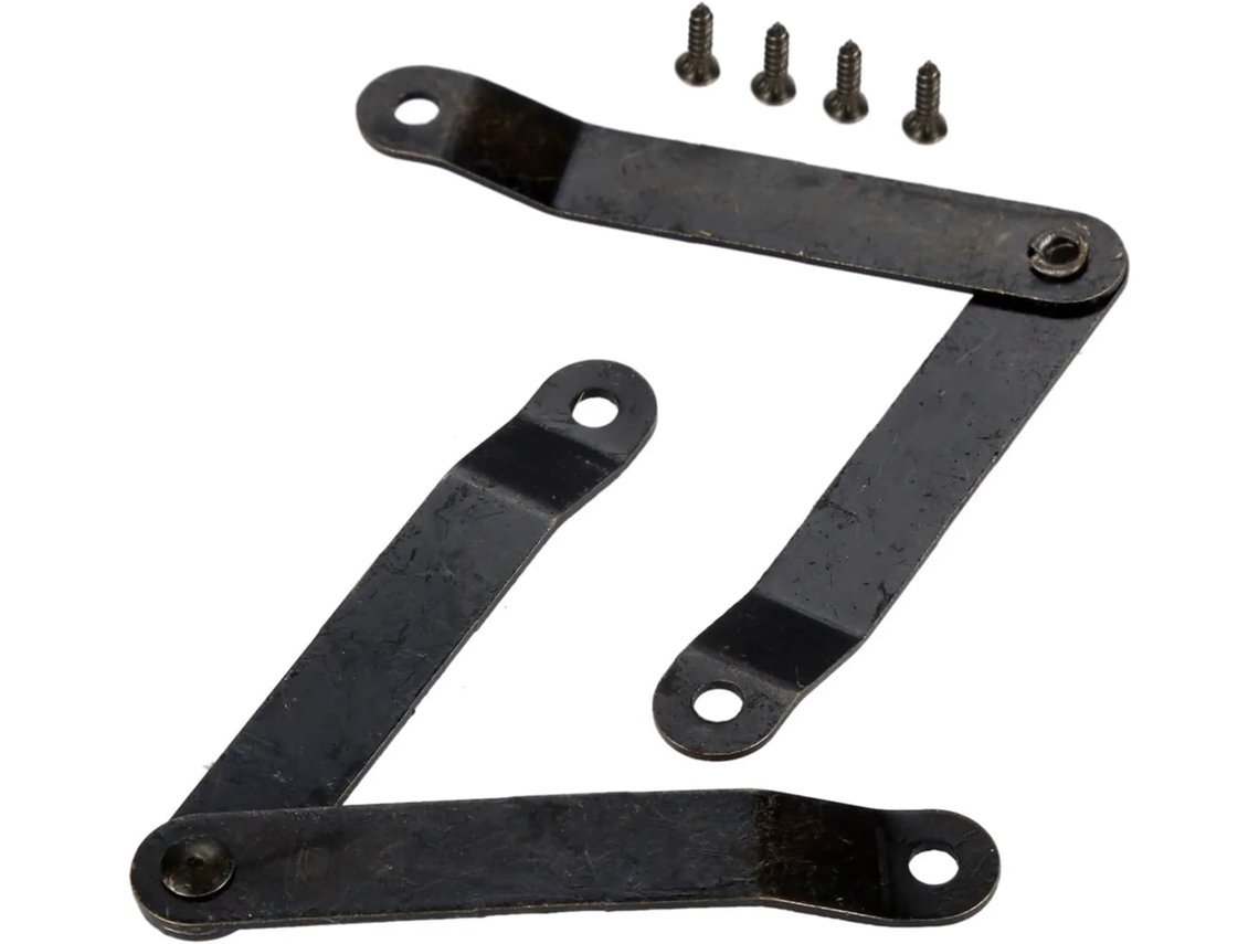 2 Dobradiças De Suporte Tampa Em Bronze Antigo Para Caixas, Móveis, Armários E Portas De Cozinha 65x 10mm