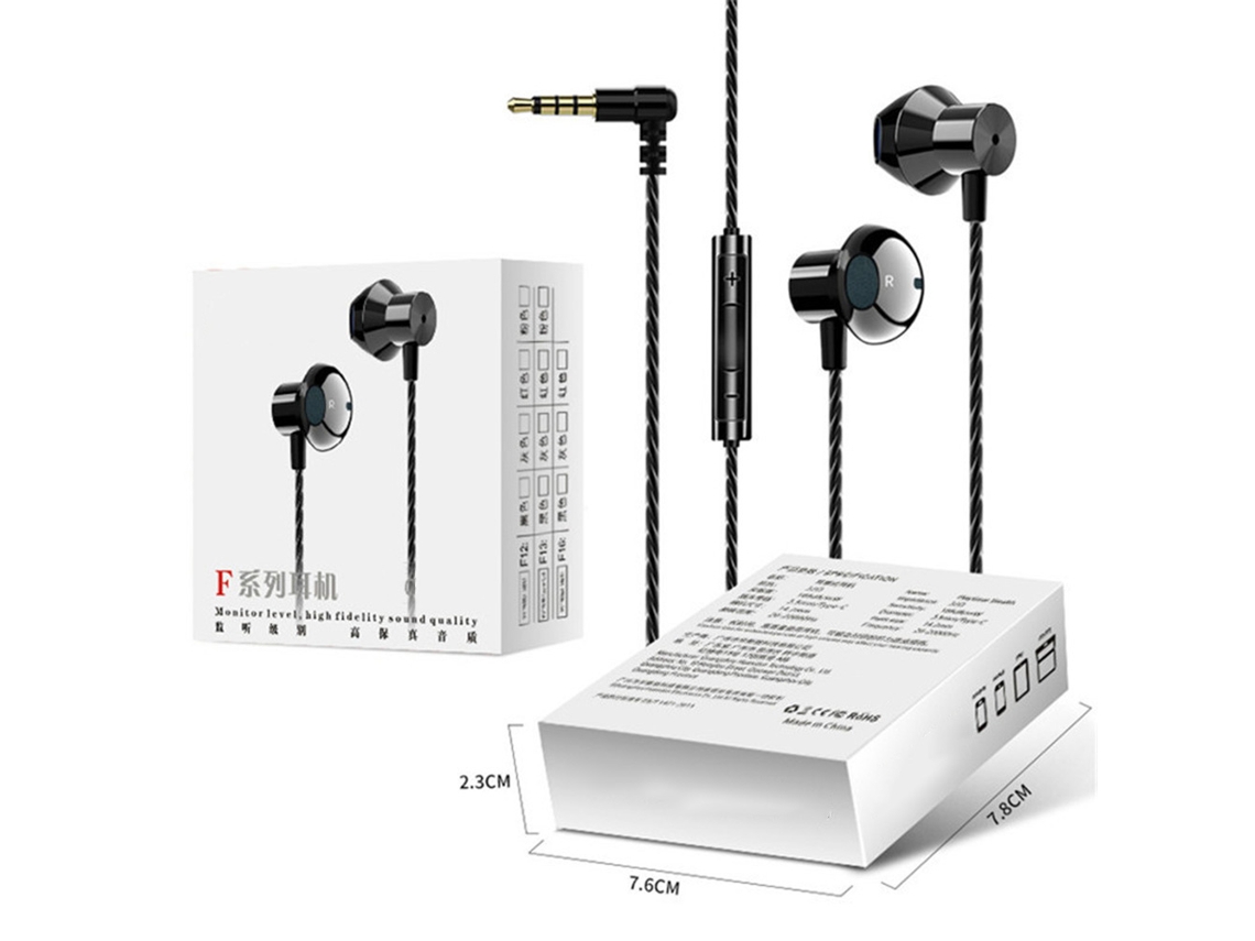 Fones de Ouvido LAXISCREED com Controle, Metal, 3.5mm