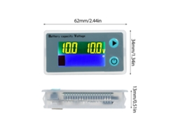 Monitor De Bateria Lcd 10-100v Digital Com Tester De Capacidade, Voltagem, Temperatura E Indicador De Nível Para Barco E Rv