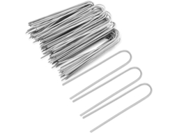 Conjunto De 100 Grampos Jardim Tipo U, Galvanizados, Para Fixação