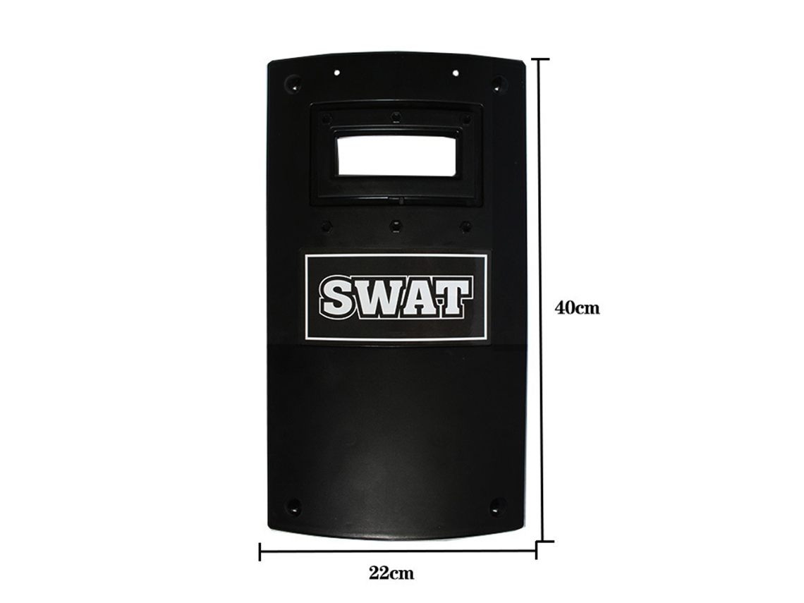 Walshlxq modelo de Plástico Mini Escudo para Figura de Policía Swat Juguete Simulador de Equipo Policial Juguetes para Niños