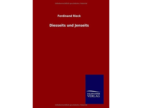 Livro Diesseits und Jenseits German Edition de Ferdinand Rieck (Alemão - Capa Dura)