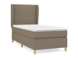 Box Spring Bed, Box Spring Beds Vidaxl Cinzento-acastanhado Tecido (90 X 200 Cm)