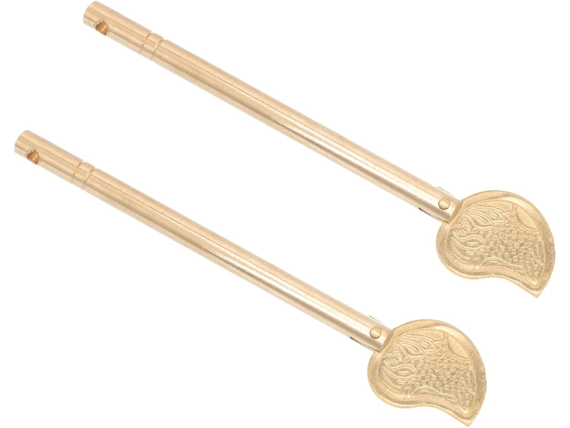 Conjunto De 6 Pinos De Fixação Em Bronze Para Fechaduras Vintage De Móveis Chineses.