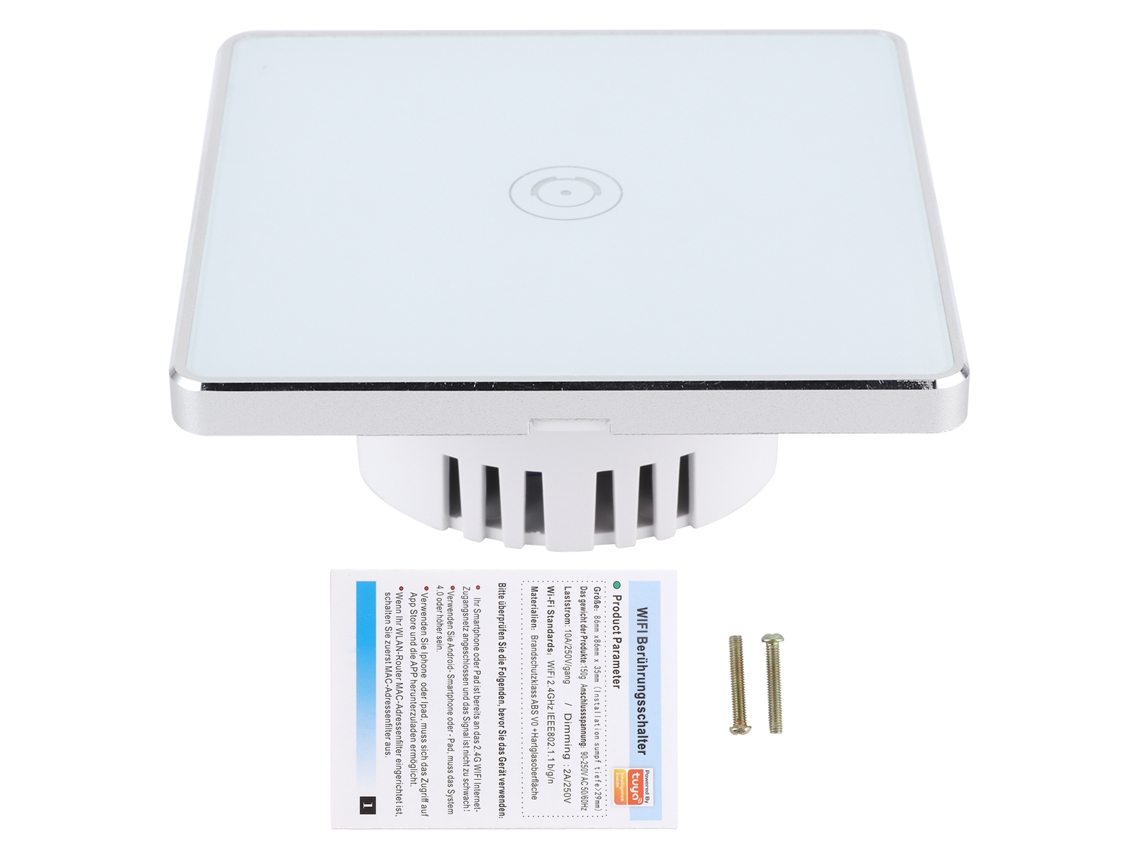 Interruptor Wi-Fi Toque Parede Controle Remoto App S104 Padrão Britânico S/MARCA