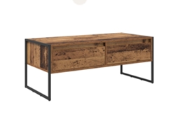 Mesa de centro com gaveta Madeira Antique 100x46x40 cm MAISON EXCLUSIVE