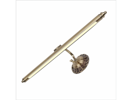 Aplique Led para Iluminar Quadros Espelhos Murais Estilo Tradicional 12W Luz Quente 3000K Acabamento Antique Bronze Articulado. 70Cm PAPUQ