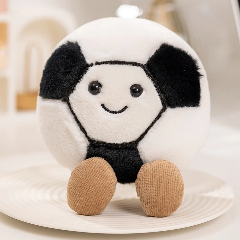 Brinquedo de Pelúcia Fofo e Macio, Almofada Adorável em Formato de Bola MDUG (bola de Futebol 10cm)