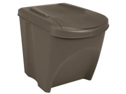 Vidaxl Caixotes Do Lixo Empilháveis 3 Pcs 75 L Polipropileno Cinzento