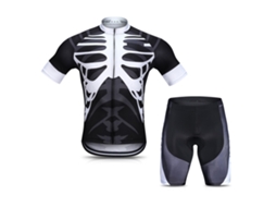 Conjunto de Camisa de Ciclismo Masculino com Short Manga Curta | S/MARCA