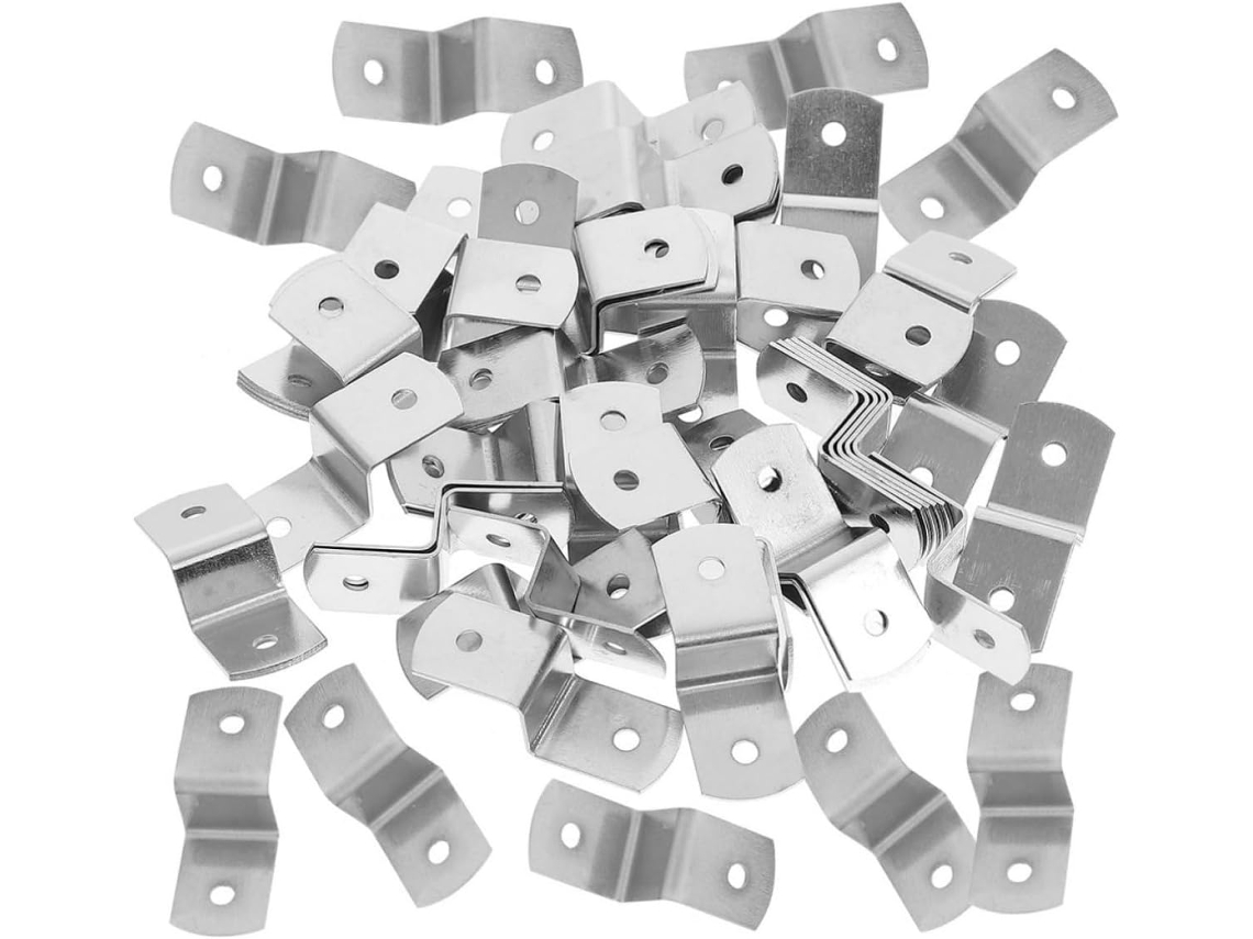 Clipes trapezoidais Kichvoe Ferro Clips, 150 unidades, revestidos, resistentes a ferrolho, com superfície lisa, Fixar