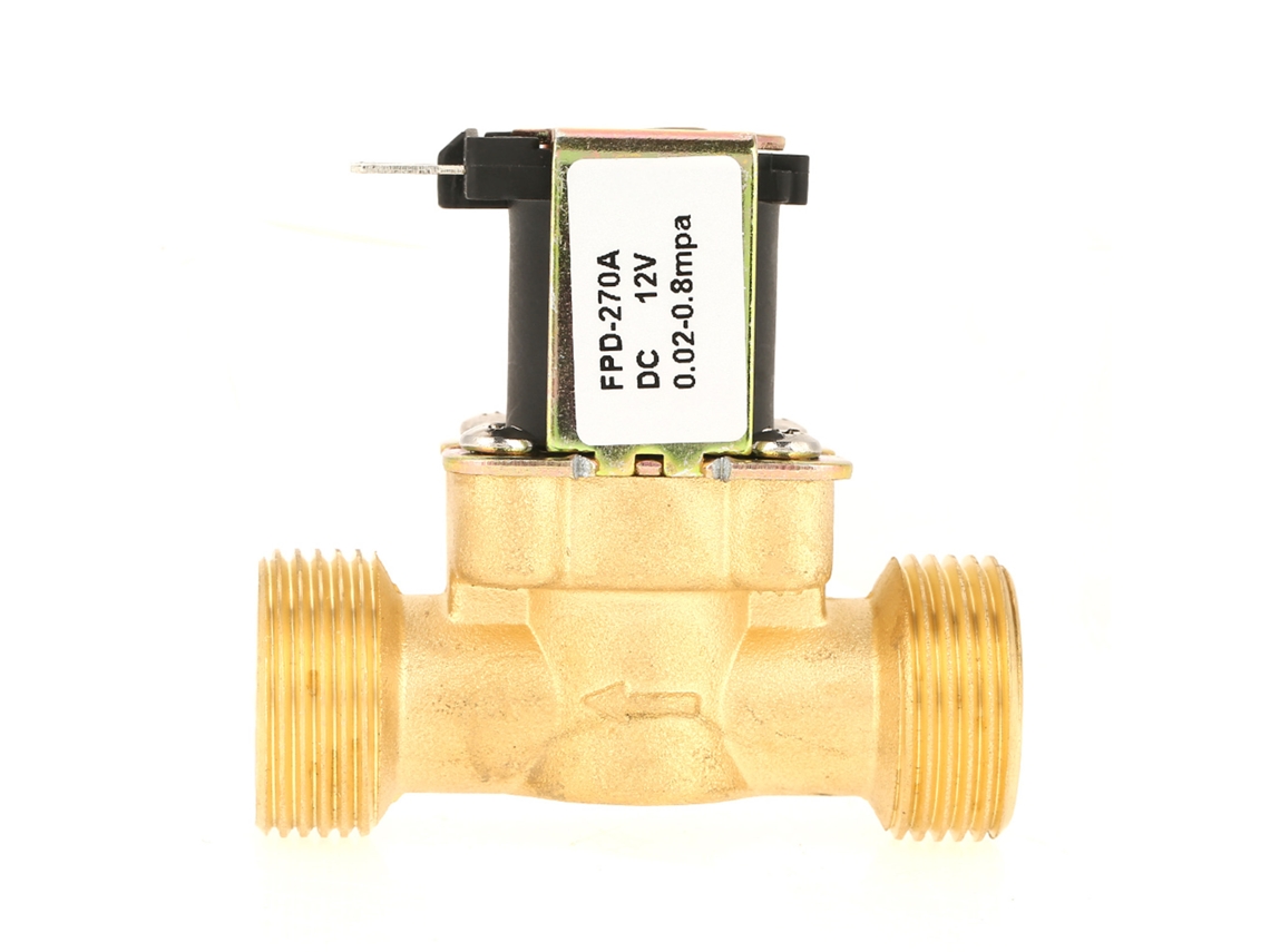 Válvula Solenóide Elétrica De Água Laxiscreed Dc 12v G3/4 Normalmente Fechada Em Latão