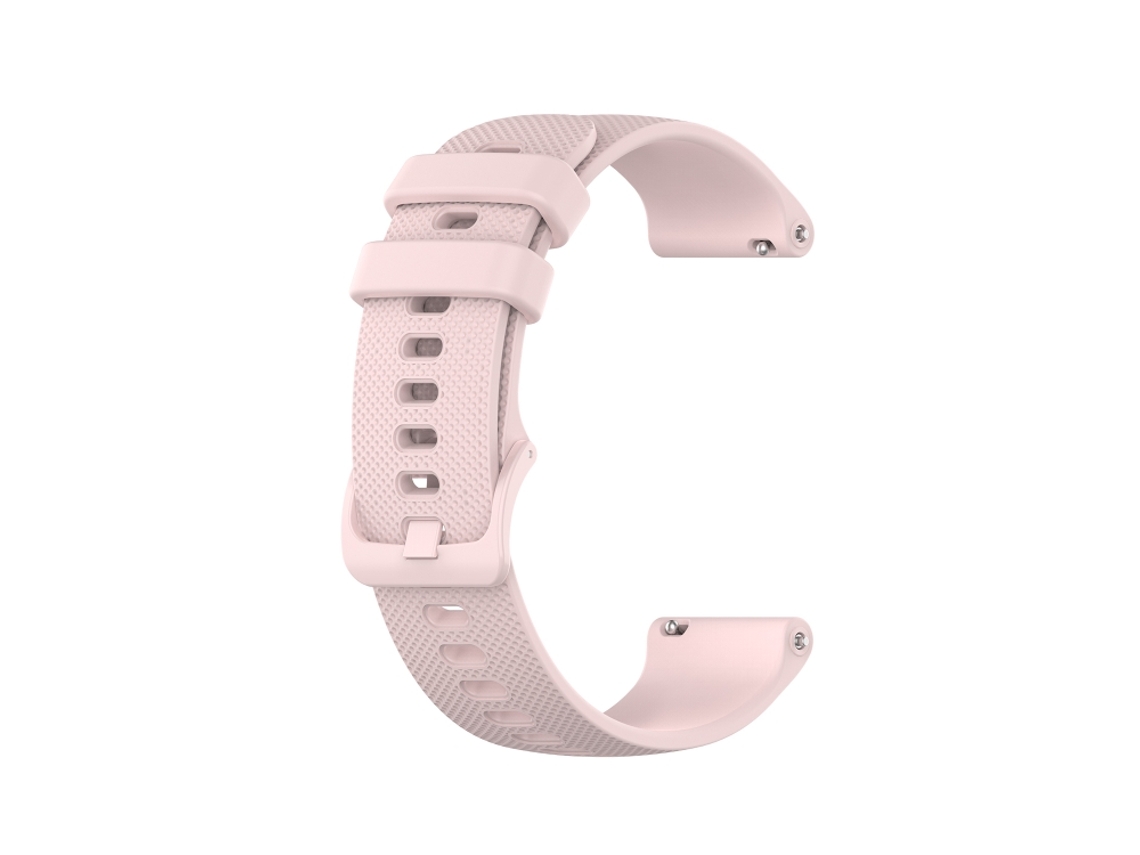 Bracelete Para Samsung Galaxy Watch (42mm) - Silicone Com Padrão Xadrez (20mm) - Rosa