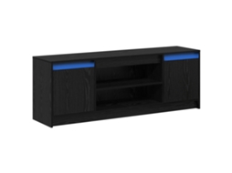 Conjunto 1 Unidade De Tv Montada Na Parede Vidaxl Preto Derivados De Madeira (139,5 X 34 X 50 Cm)