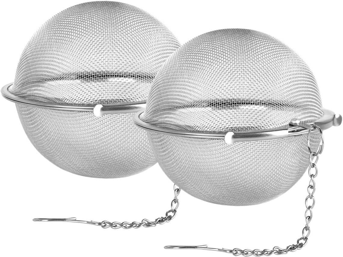 Conjunto De 2 Coadores De Chá Em Aço Inoxidável Com Malha, 8, 9 Cm(3, 5 Polegadas), Filtro Para Chá