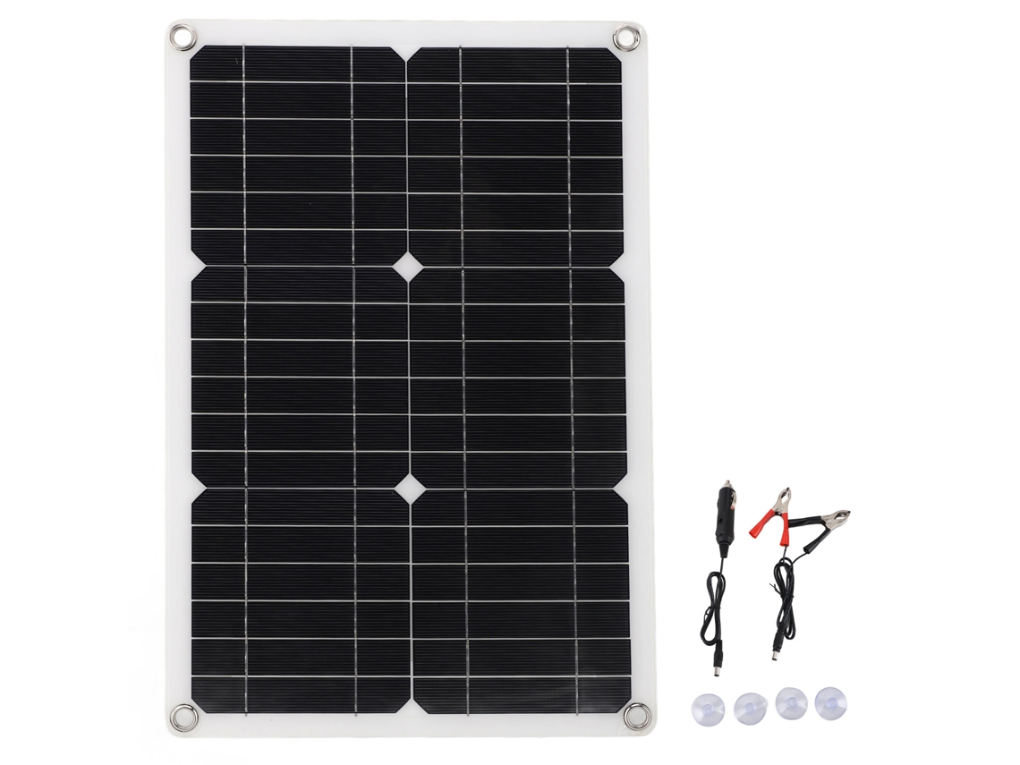 Painel Solar Portátil 18v 20w Semiflexível Monocristalino para Veículo Rv Iate