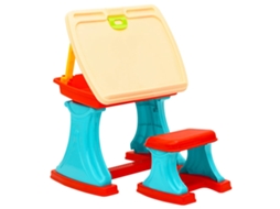 Vidaxl Secretária De Aprendizagem Infantil E Cavalete Ajustável