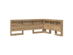 Cabeceira Artesanal Carvalho Armazenamento 140 Cm MAISON EXCLUSIVE
