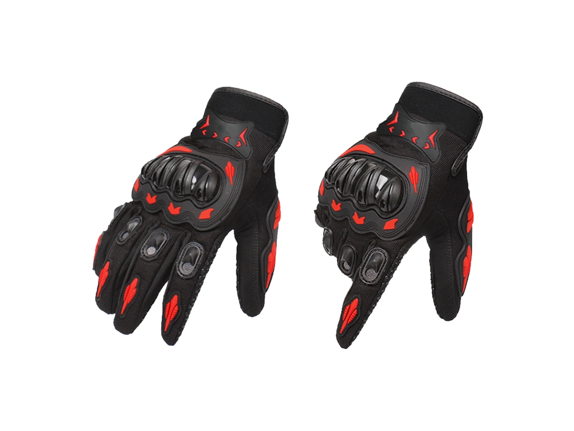 Luvas de Ciclismo Mali com dedos completos, antiderrapantes, nylon, vermelho, XL