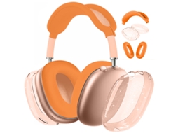 Capa Protetora para Airpods Max, Tpu e Silicone Transparentes e Macios, Resistente a Arranhõeslaranjaczhhmart
