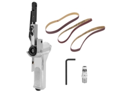 Lixadeira pneumática de cinta de 10 mm para polimento a ar em móveis, madeira, vidro e metal (3/8 pol.)