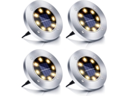 Lâmpada de Rua Solar Led Luz Solar de Jardim Luz Solar de Jardim Luz Quente À Prova D‘água, 4pcs ZYBLSSBB