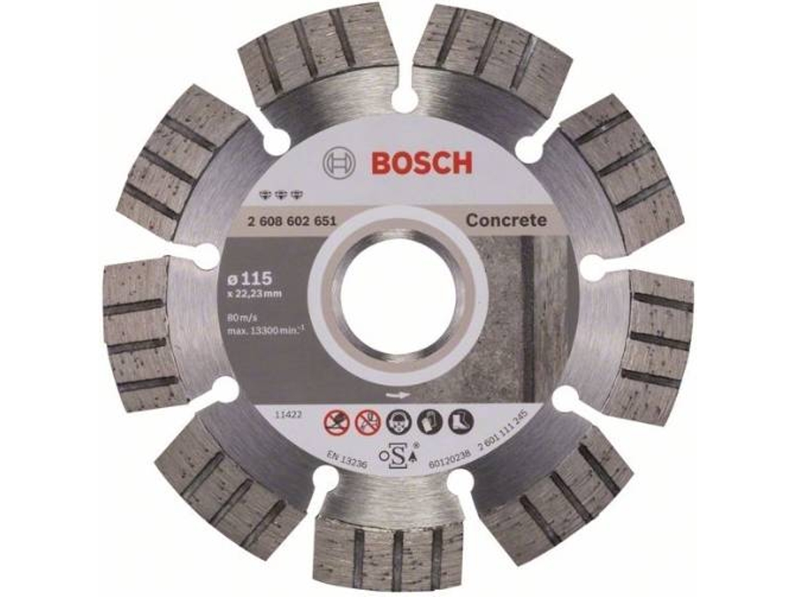 Disco de Corte de Diamante BOSCH para Betão 115x22.23x2.2x12 mm