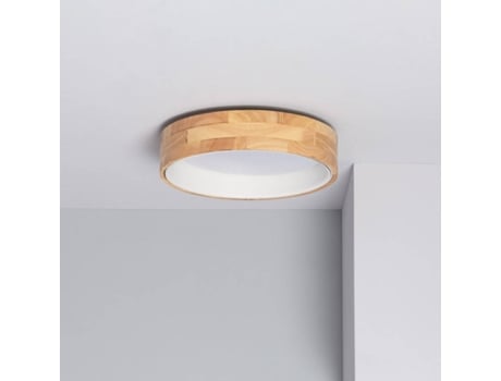 Plafon ILUZZIA (Branco - Madeira, Aço - 9.5x37 cm)