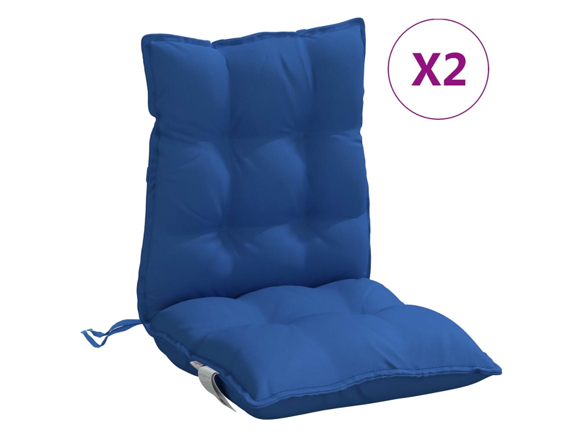 Lowback Chair Cushion, Lowback Chair Cushions Vidaxl Azul Tecido (n/a)