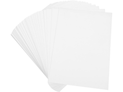 Conjunto de 50 Peças Cartolina Branca Grossa Stobaza para Scrapbooking, Desenho e Confecção Cartões Diy Pape