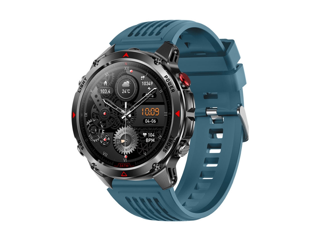 Relógio Inteligente Gps (borracha Azul) Com Posicionamento De Seis Estrelas, Chamadas Bluetooth E Resistência À Água Para Esportes.