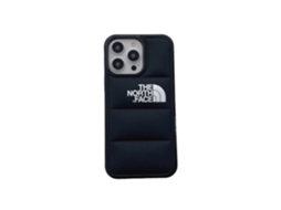 Capa Para Iphone 17 Pro, Jaqueta Preta De Couro Com Enchimento De Plumas, Resistente A Quedas.