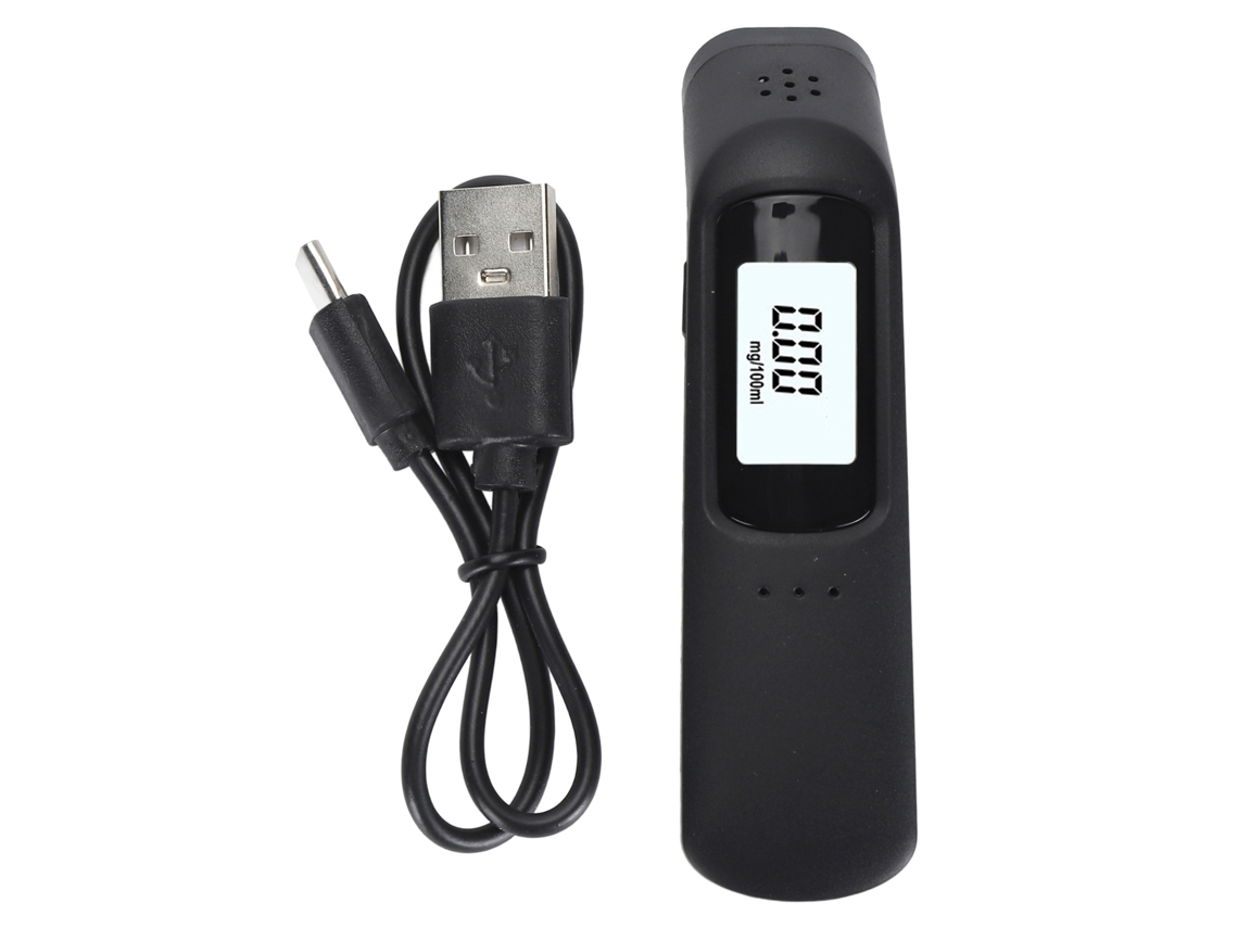 Yuru testador de álcool no ar sem contato com display LCD e voz, sensor de gás | S/MARCA