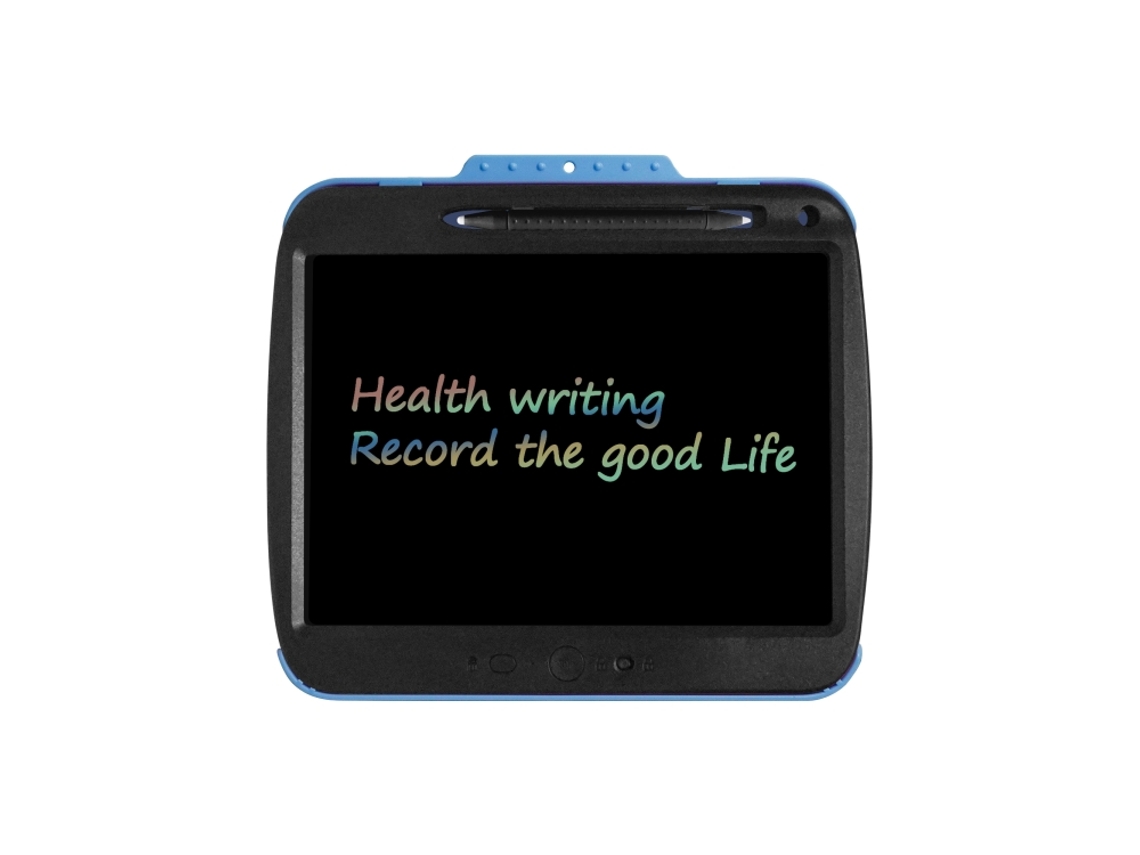 Tablet De Escrita Digital Recarregável De 9 Polegadas Com Tela Lcd, Linhas Coloridas (preta) E Prancheta Eletrônica Transparente.