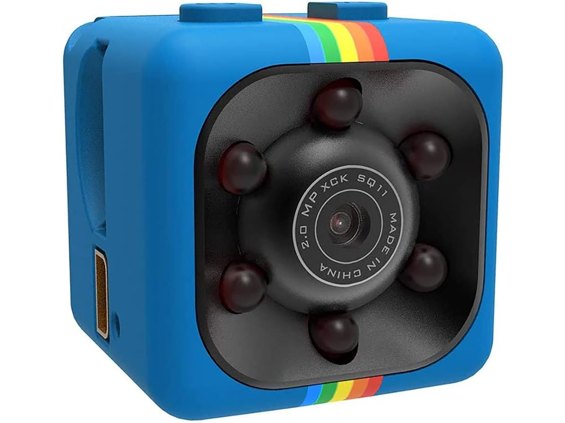 Minicâmera De Segurança Discreta Hd 1080p, Câmera Espiã Portátil Operada Por Bateria Com Visão Noturna Ajustável Para Vigilância Em Home Office, Azul